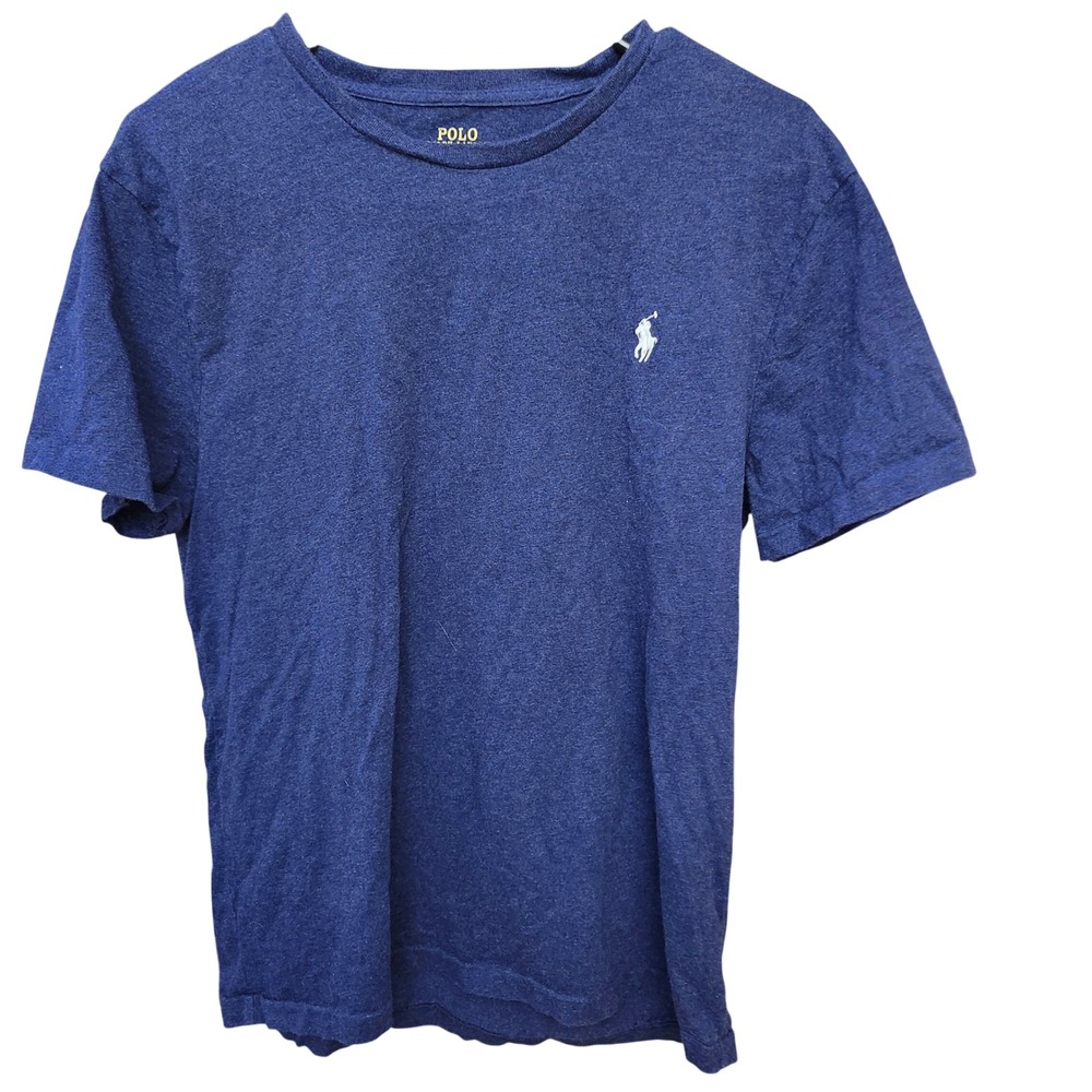 Polo Ralph Lauren Mens Custom Slim Fit T-Shirt Navy Blue  Pony Logo‎ LG Sporty